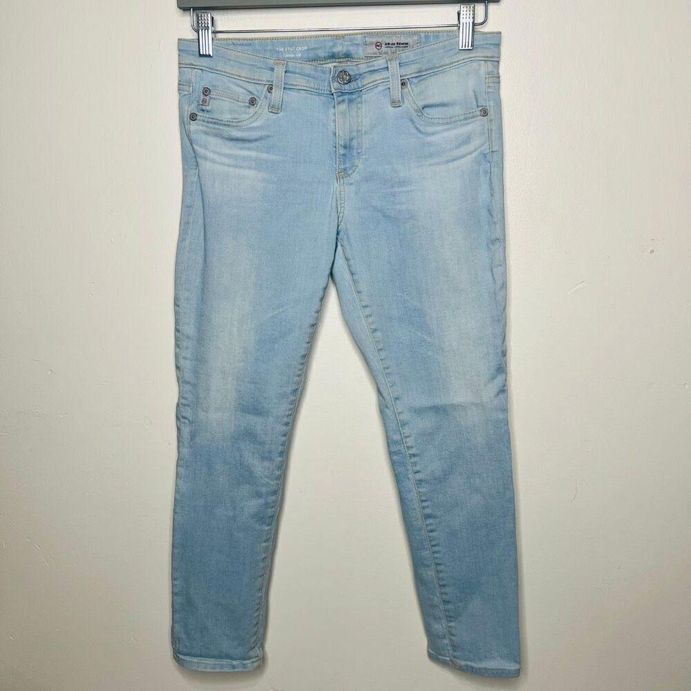 AG The Stilt Crop Light Wash Jeans Sz 28